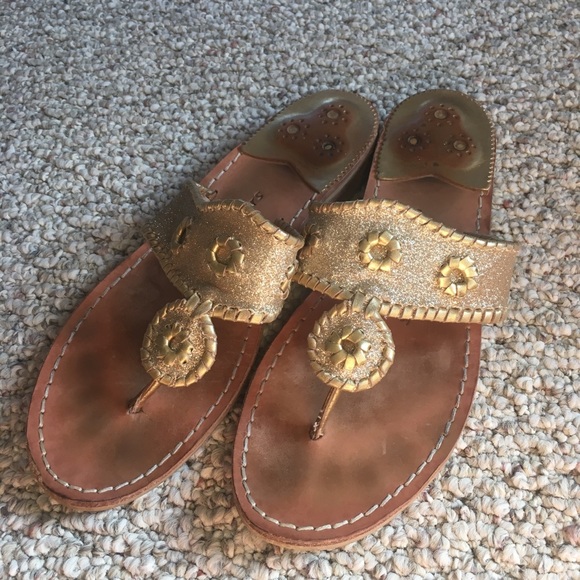 Jack Rogers Shoes - SPARKLE GOLD JACK ROGERS